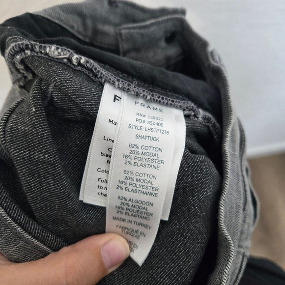 FRAME Le High Straight Split Hem Ankle Gray Jeans Women's 26 Denim Casual Pants - Picture 7 of 7